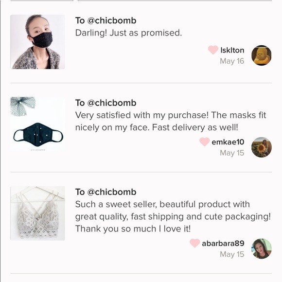 EMBELLISHED FASHION MASK- 2 LAYERED MADE IN USA - Picture 8 of 8